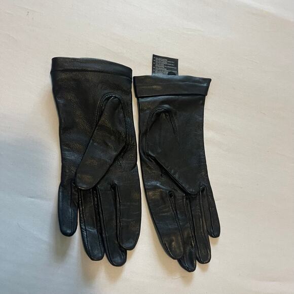 H&M Black leather gloves L - Picture 5 of 6